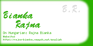 bianka rajna business card